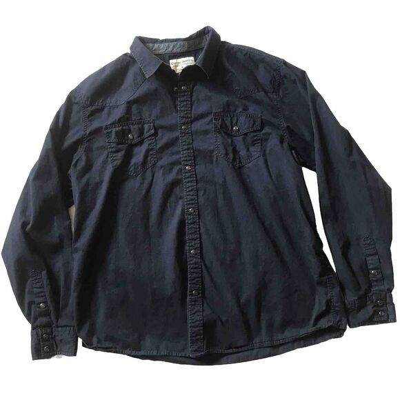 Cody James Shirt Mens 2XL XXL L/S Blue Pearl Snap Western Cowboy Rodeo Pockets - Picture 1 of 11